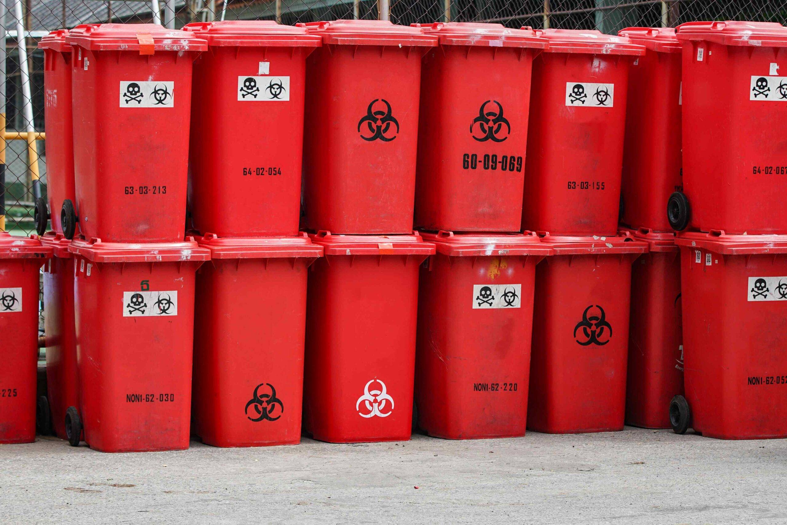 medical waste red plastic waste bins 2022 11 01 03 52 46 utc scaled - Decon Solutions Australia Services